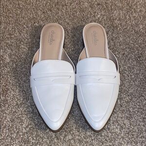 Charles By Charles David White Mules Minimalist Design